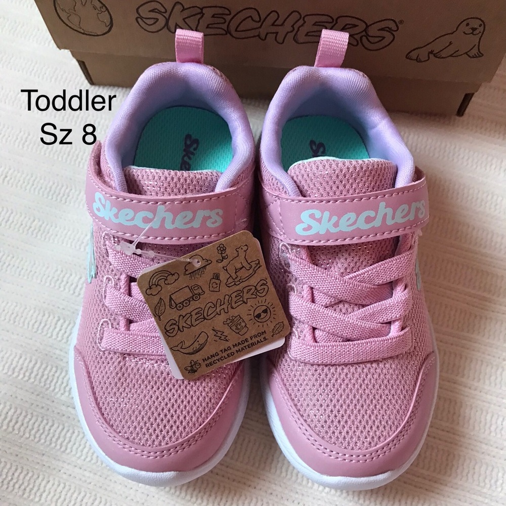 New Skechers Toddler Pink Shoes Size 8